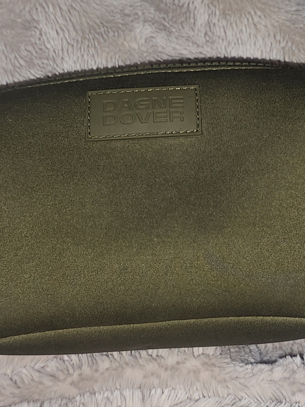 Dagne Dover Olive Green Cosmetic Makeup Bag Toiletry Pouch